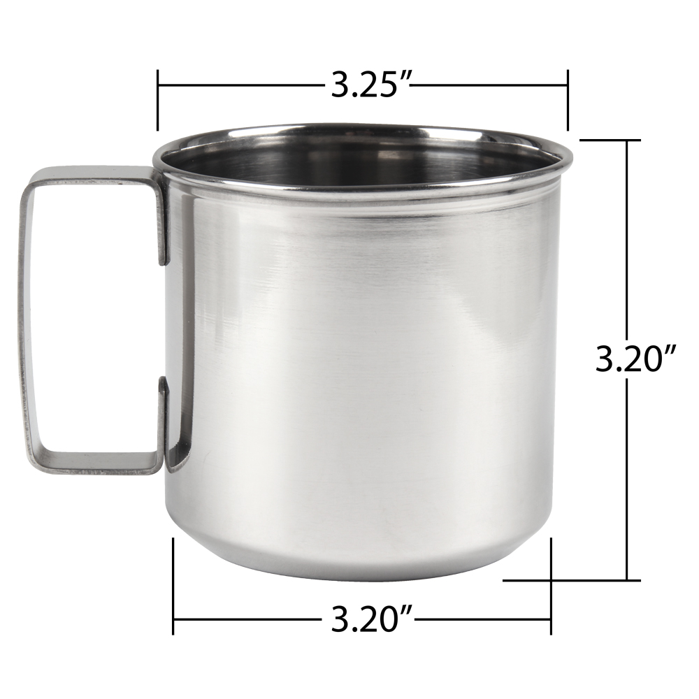 Stainless Steel Drinking Cup 12 oz - Click Image to Close