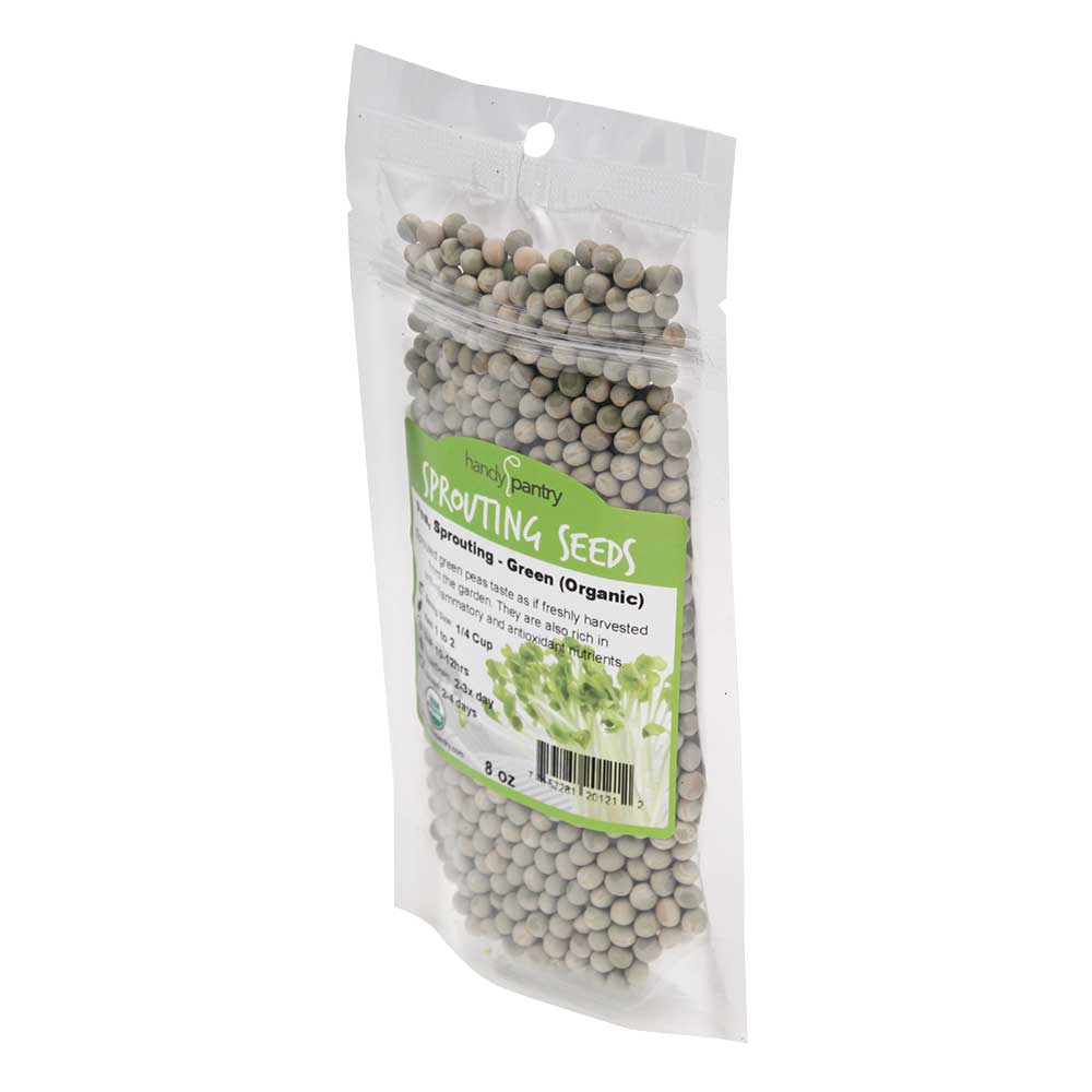 Green Pea Sprouting Seeds - 8oz - Click Image to Close
